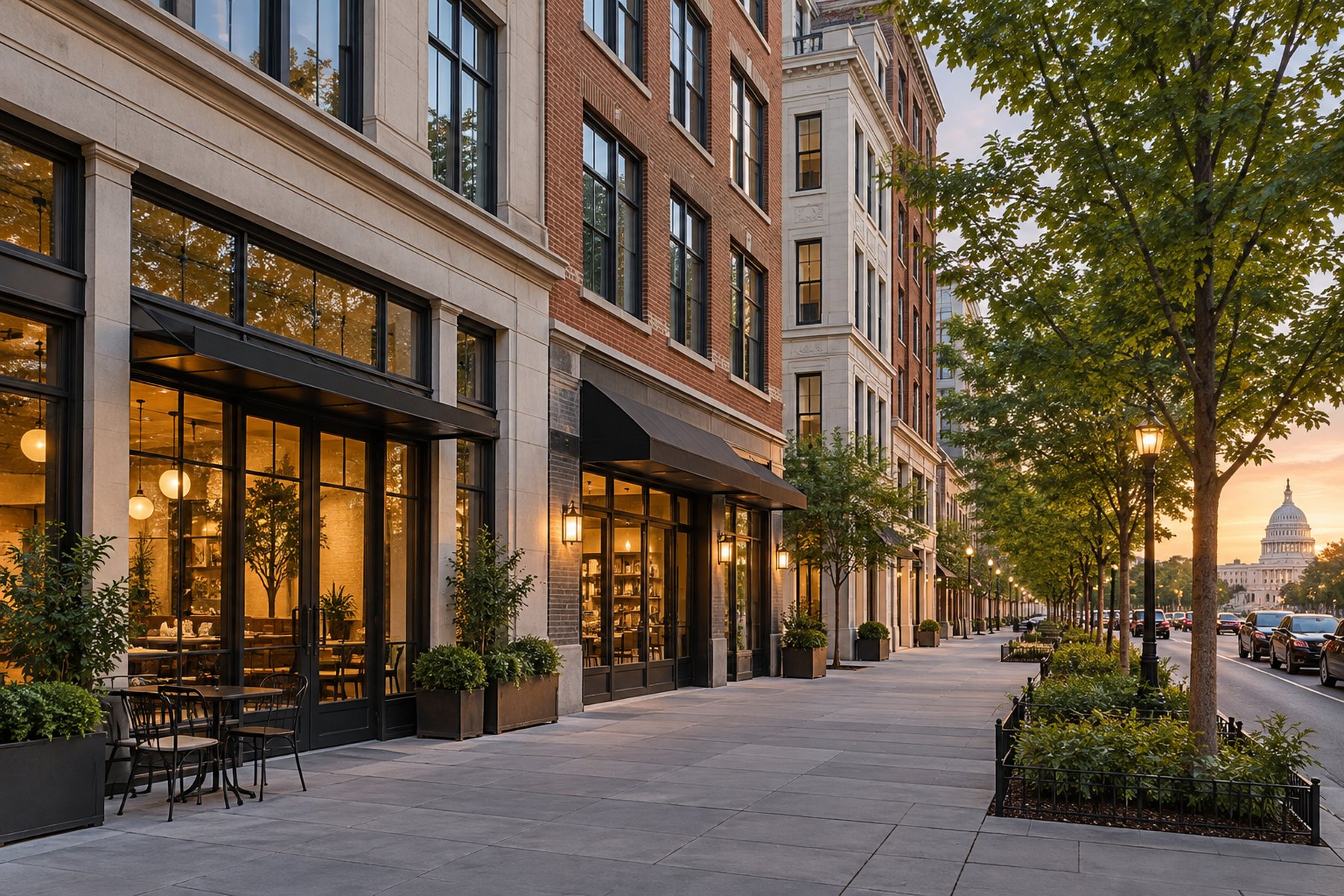 A Washington, DC commercial corridor, illustrative